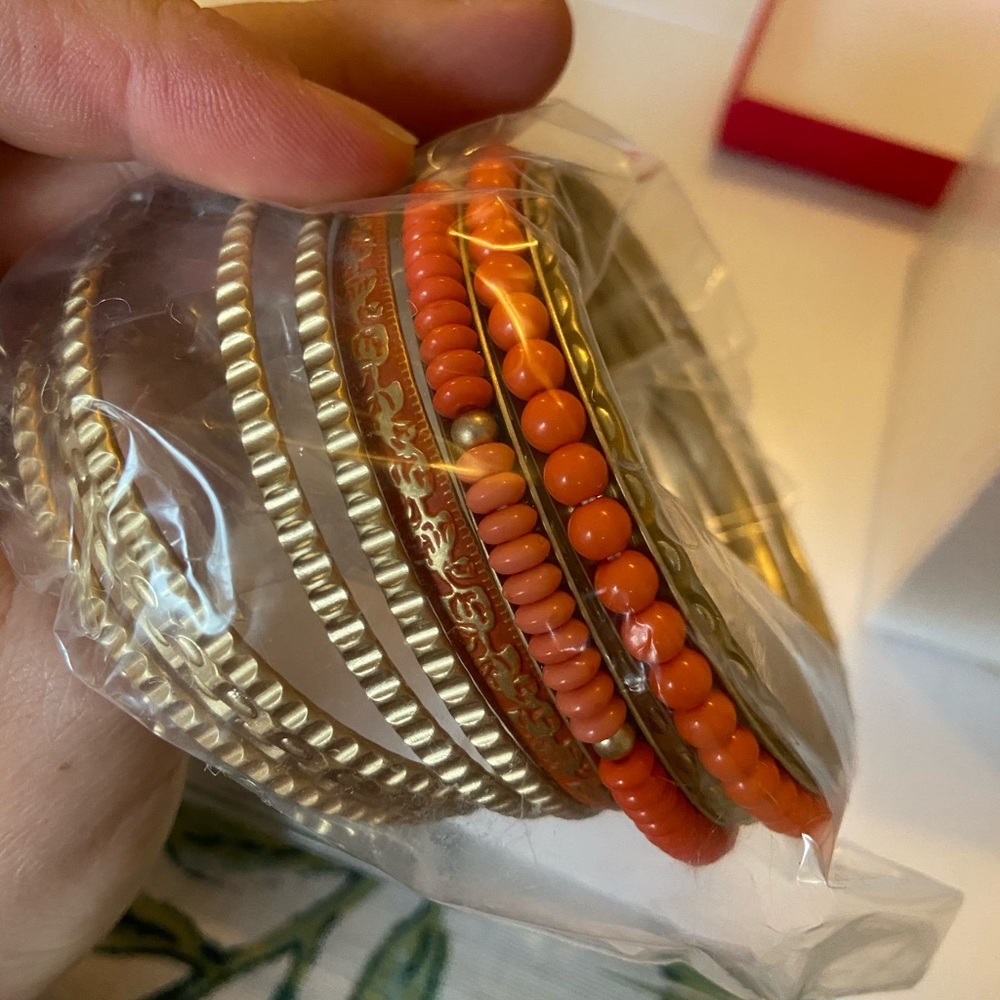 Bangles - orange & gold